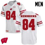 Men's Wisconsin Badgers NCAA #84 Lance Kendricks White Authentic Under Armour Stitched College Football Jersey YC31Y14UB